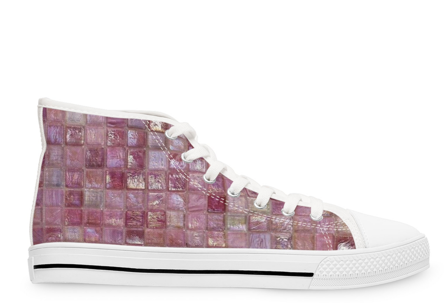 Pink Glass Luminosity Women's High Top Sneakers