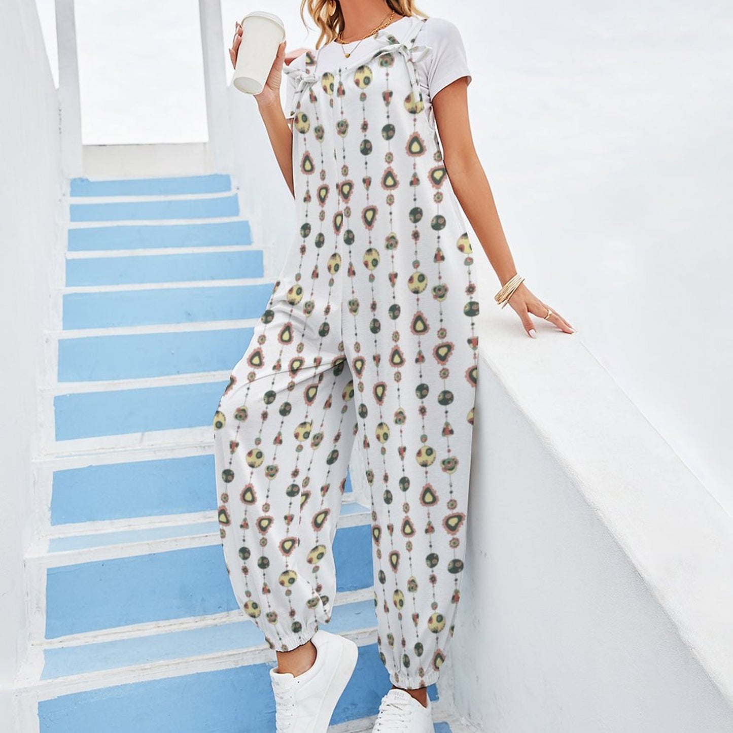 Cute as a Bead Spaghetti Strap Jumpsuit RP (All-Over Printing)
