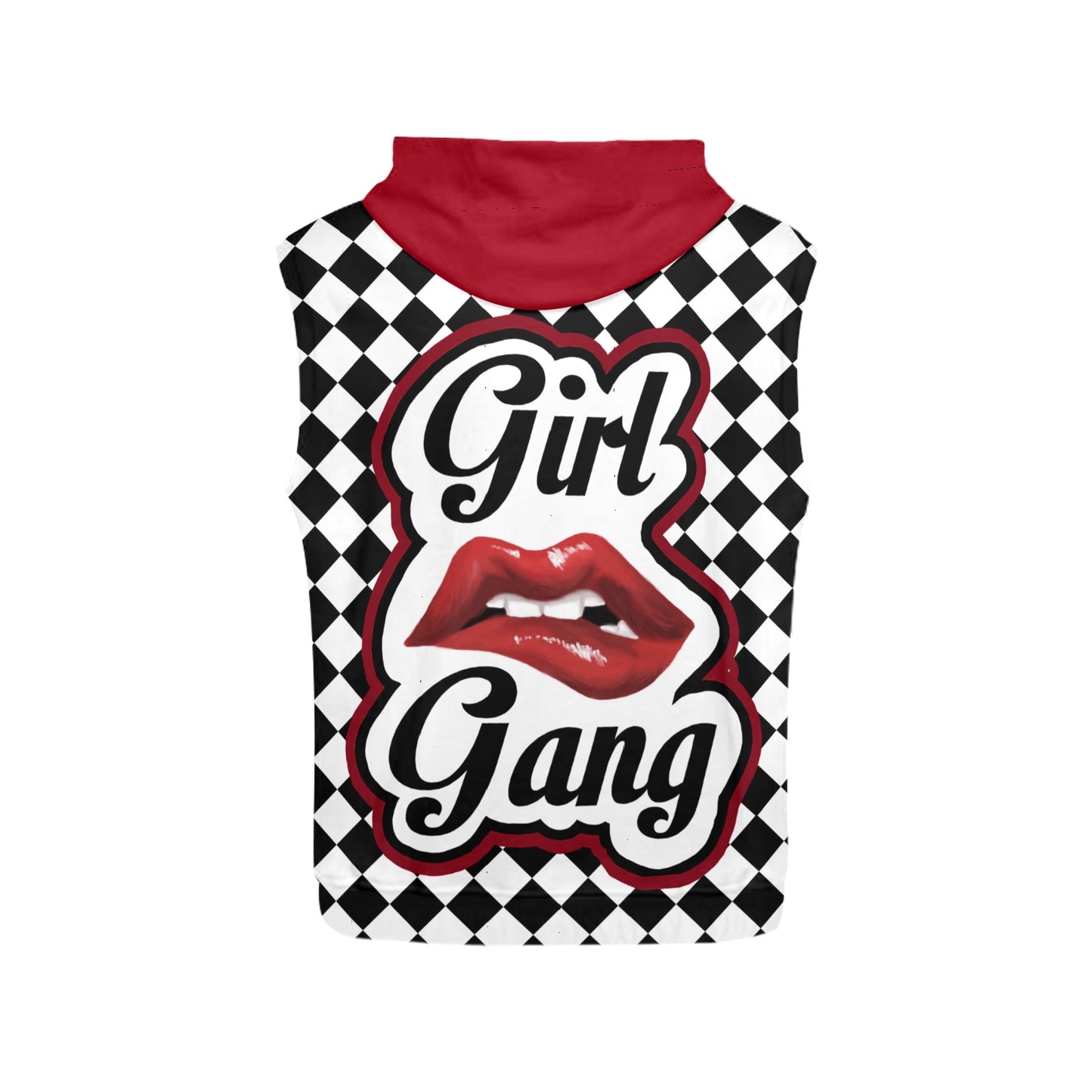 “Girl Gang” (black & white)
Women's All Over Print Sleeveless Hoodie