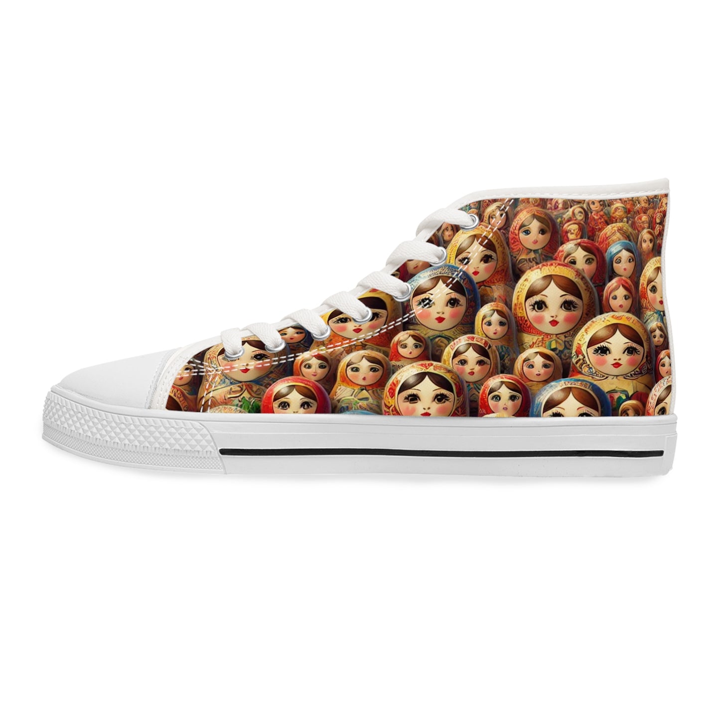 Russian Doll Colorful Matryoshka High Top Sneakers for Women