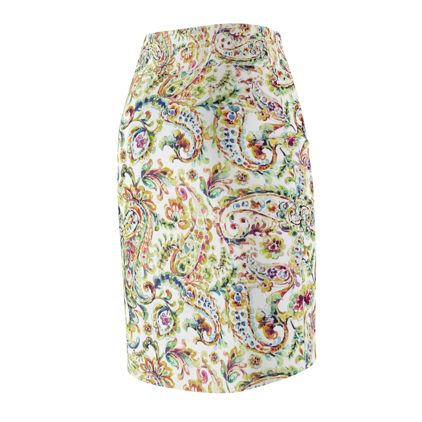 Watercolor Paisley Women's Pencil Skirt
