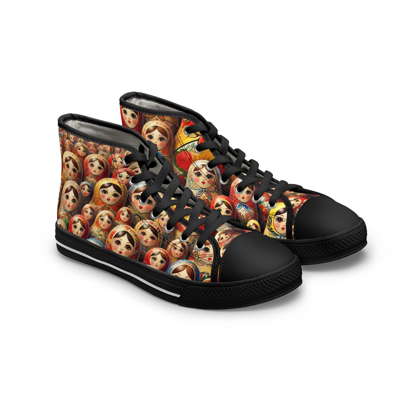 Russian Doll Colorful Matryoshka High Top Sneakers for Women