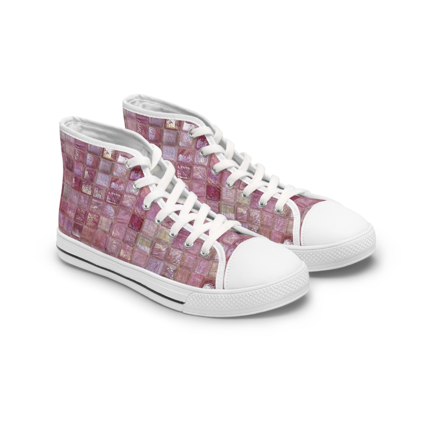 Pink Glass Luminosity Women's High Top Sneakers