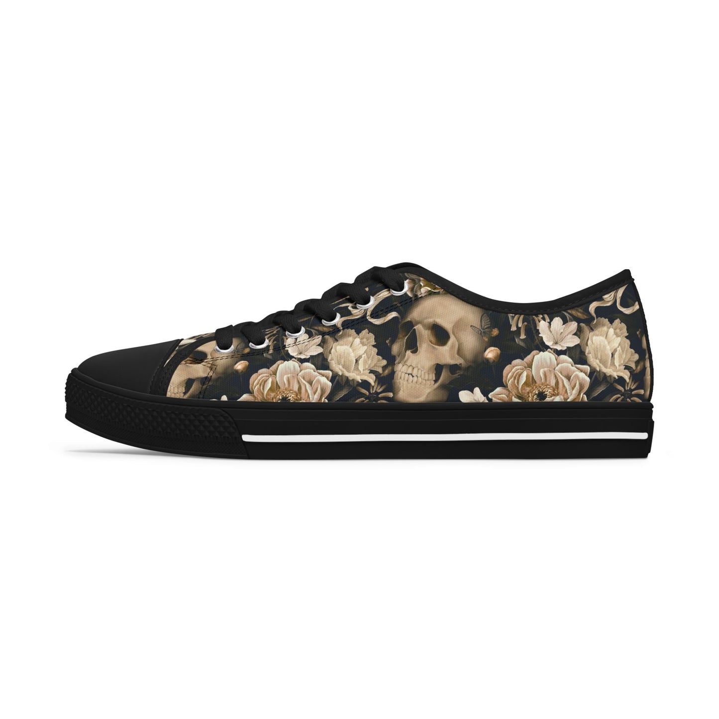 Skull & Roses Women's Low Top Sneakers