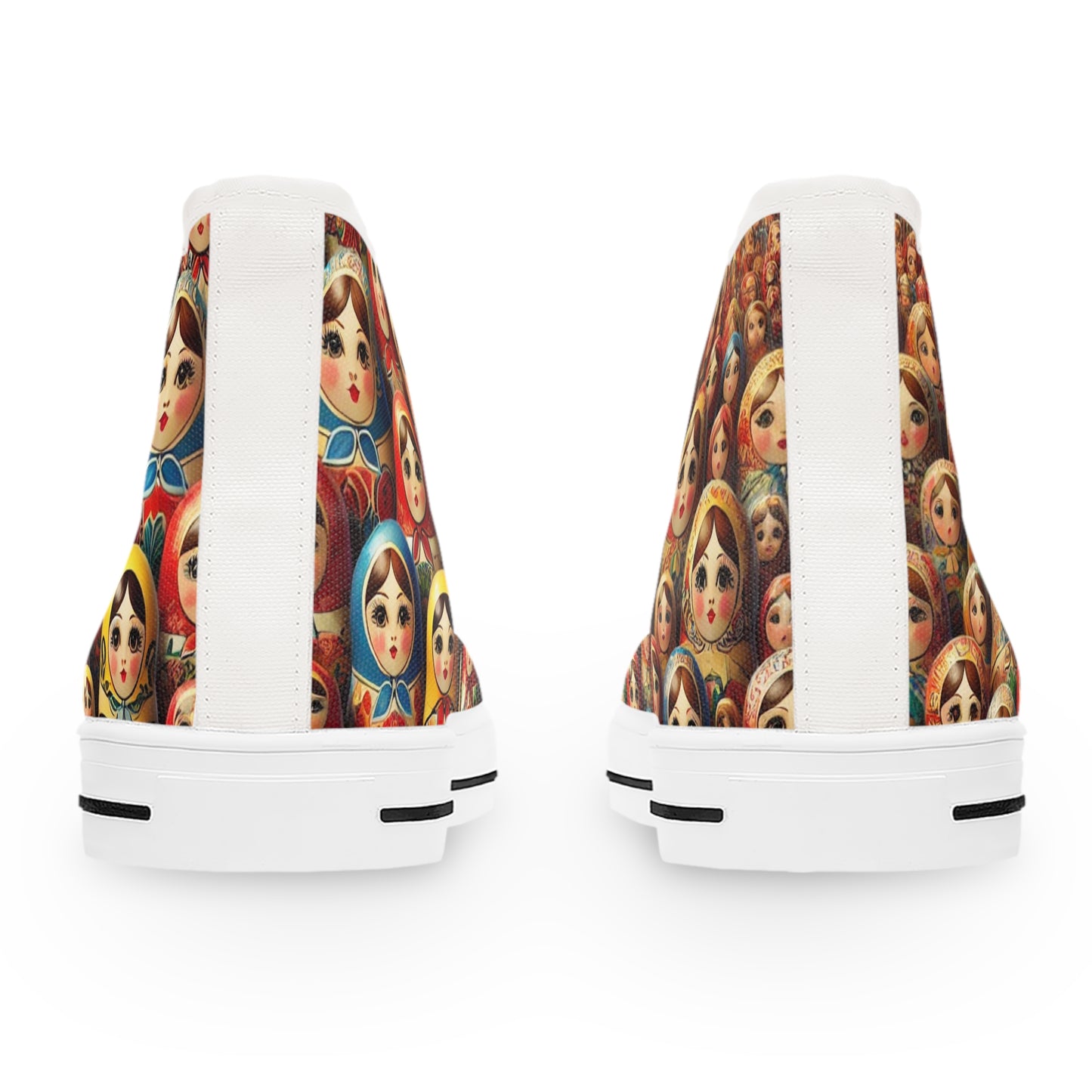 Russian Doll Colorful Matryoshka High Top Sneakers for Women