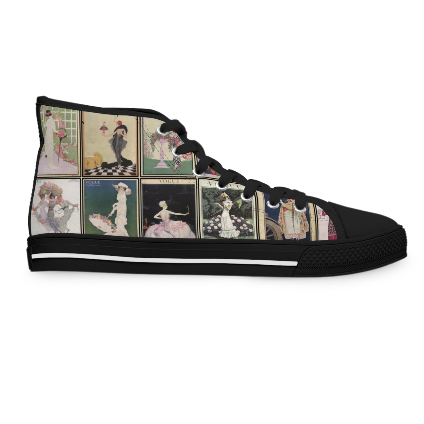 Vintage VOGUE Covers (1911-1924) Women's High Top Sneakers