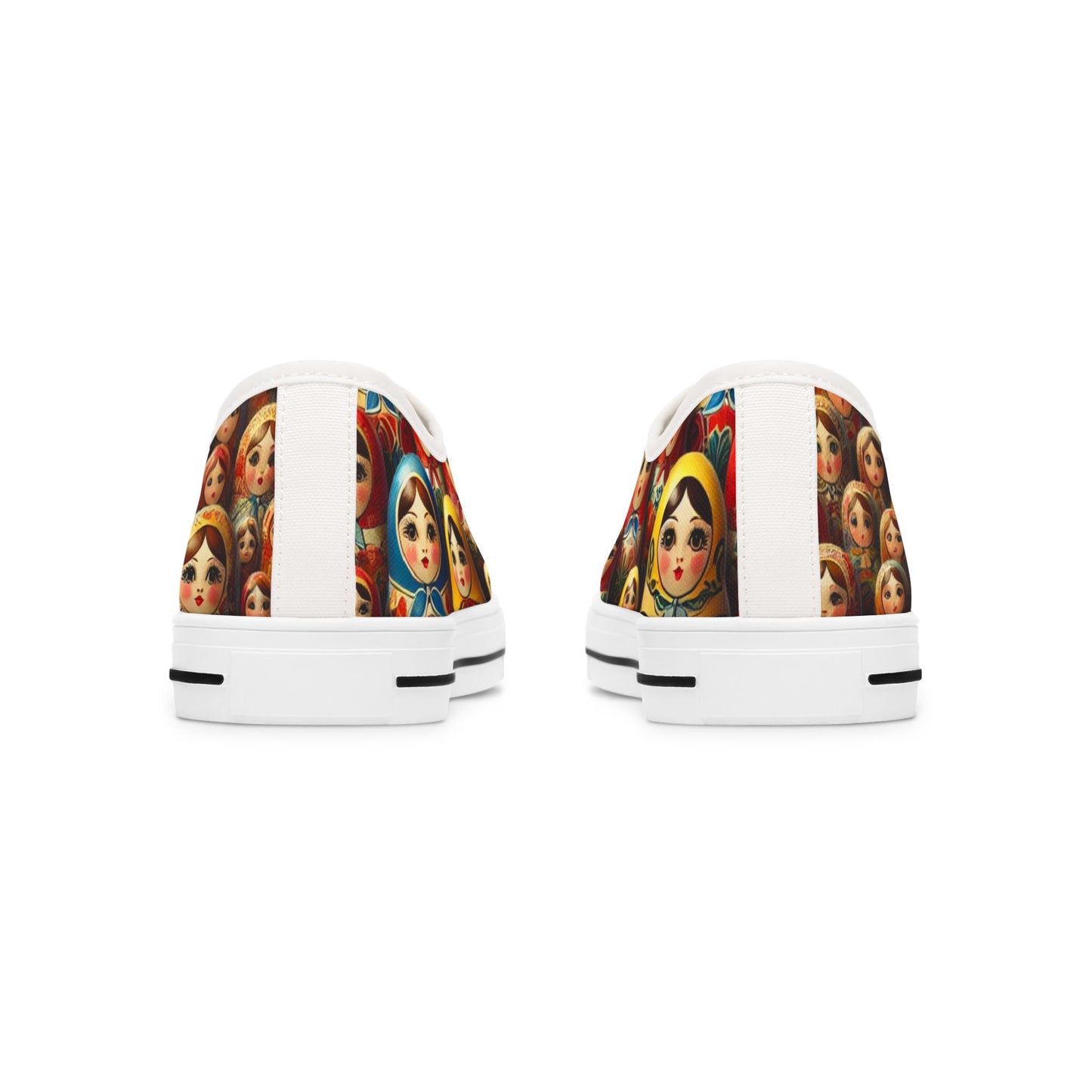 Russian Dolls Colorful Matryoshka Women's Low Top Sneakers - Fun & Unique Footwear