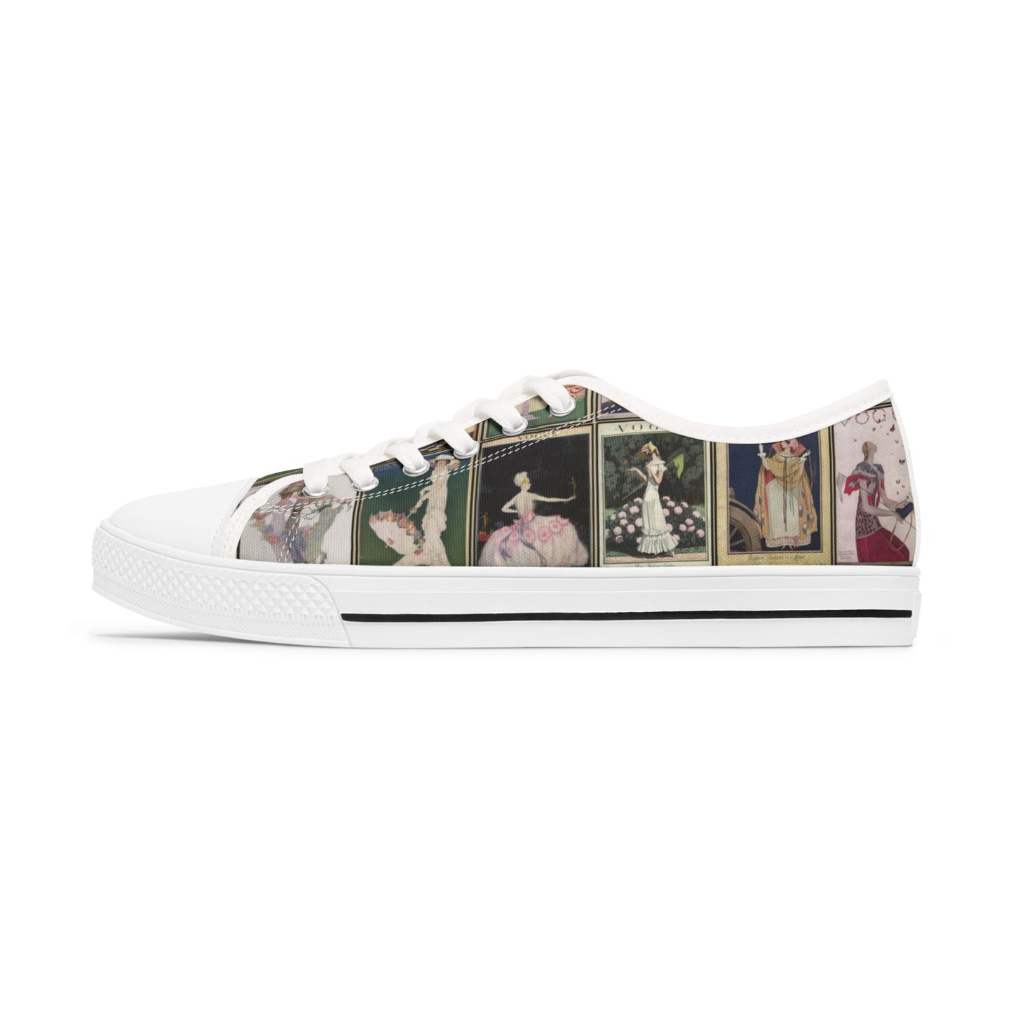 Vintage VOGUE Magazine Covers (1913-1924), Women's Low Top Sneakers