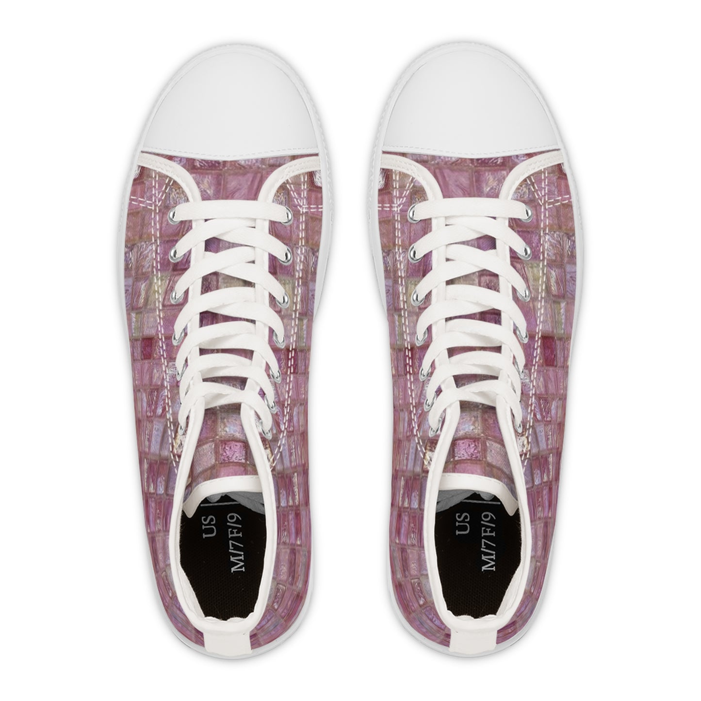 Pink Glass Luminosity Women's High Top Sneakers