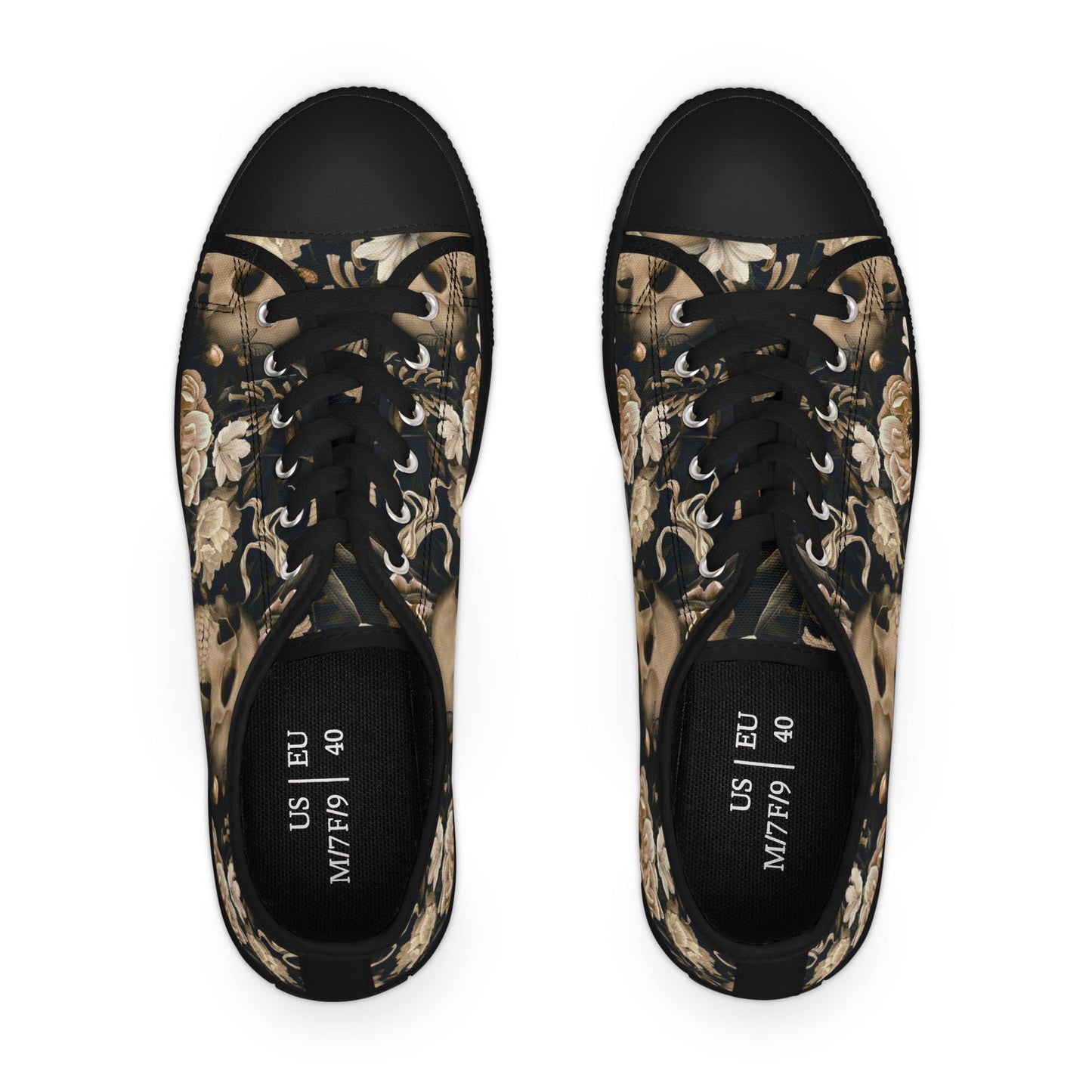 Skull & Roses Women's Low Top Sneakers