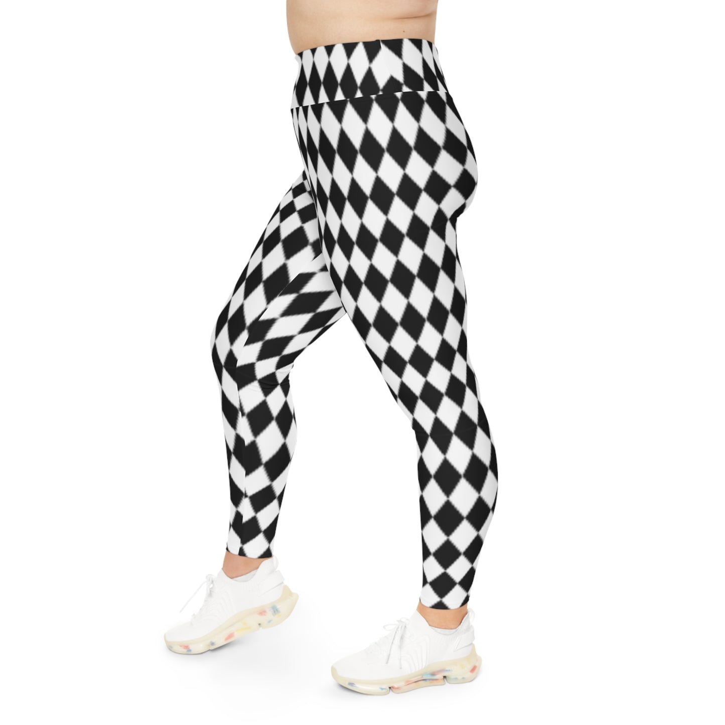 B&W Diamond Plus Size Leggings