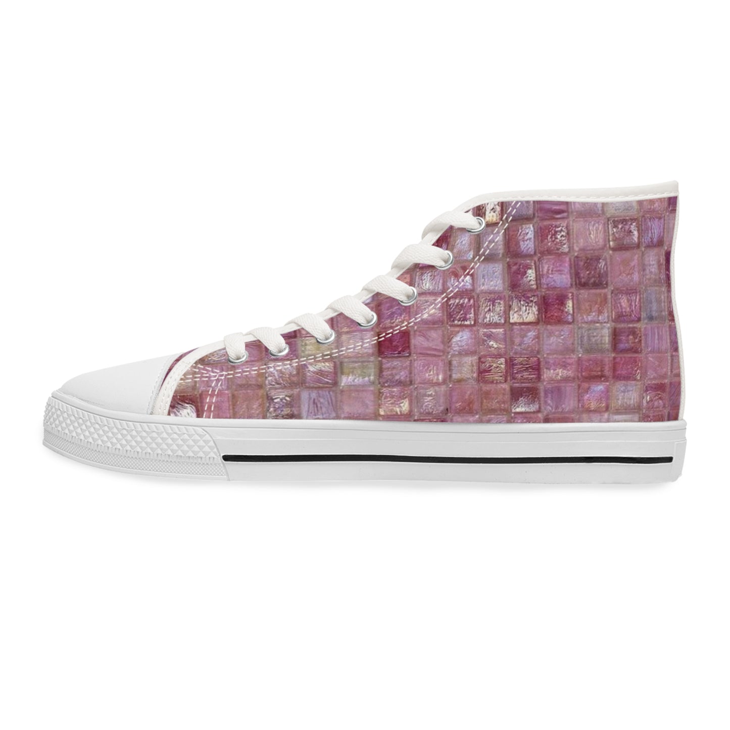 Pink Glass Luminosity Women's High Top Sneakers
