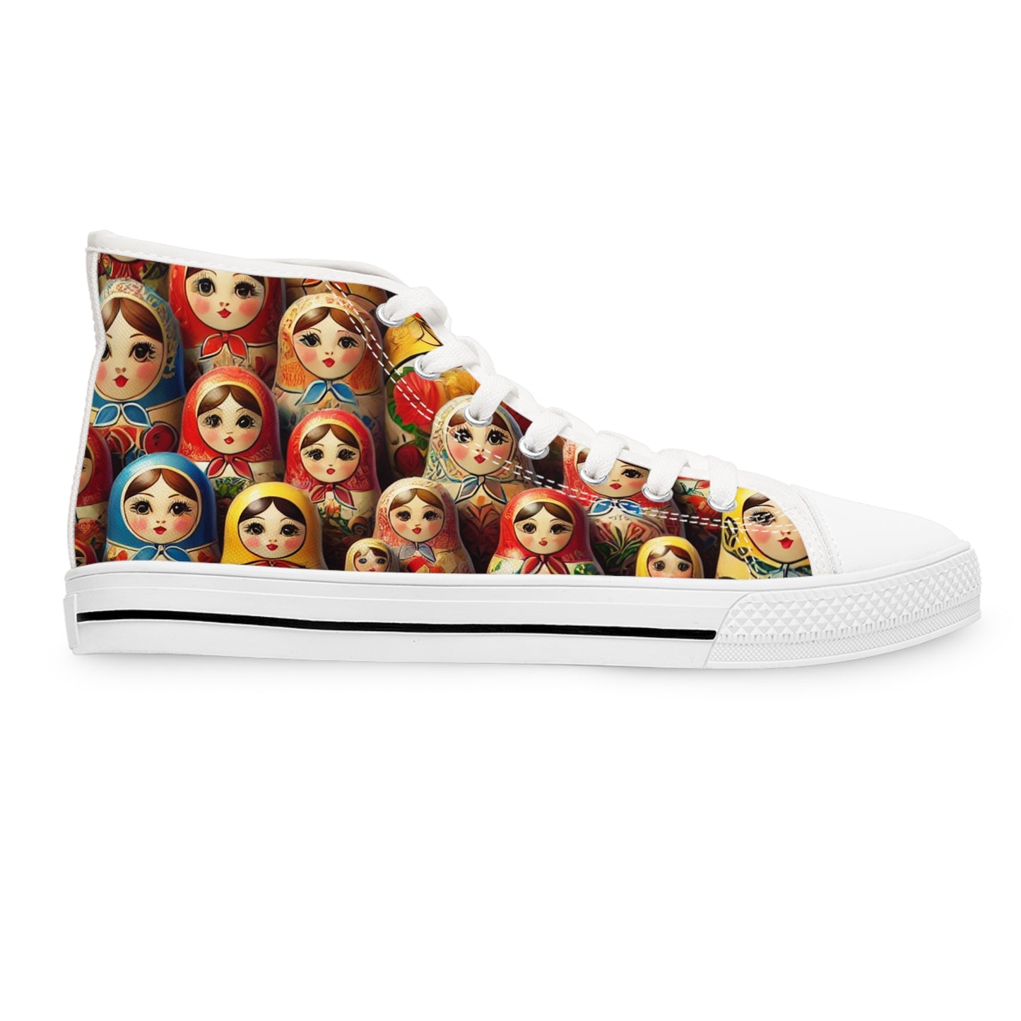 Russian Doll Colorful Matryoshka High Top Sneakers for Women