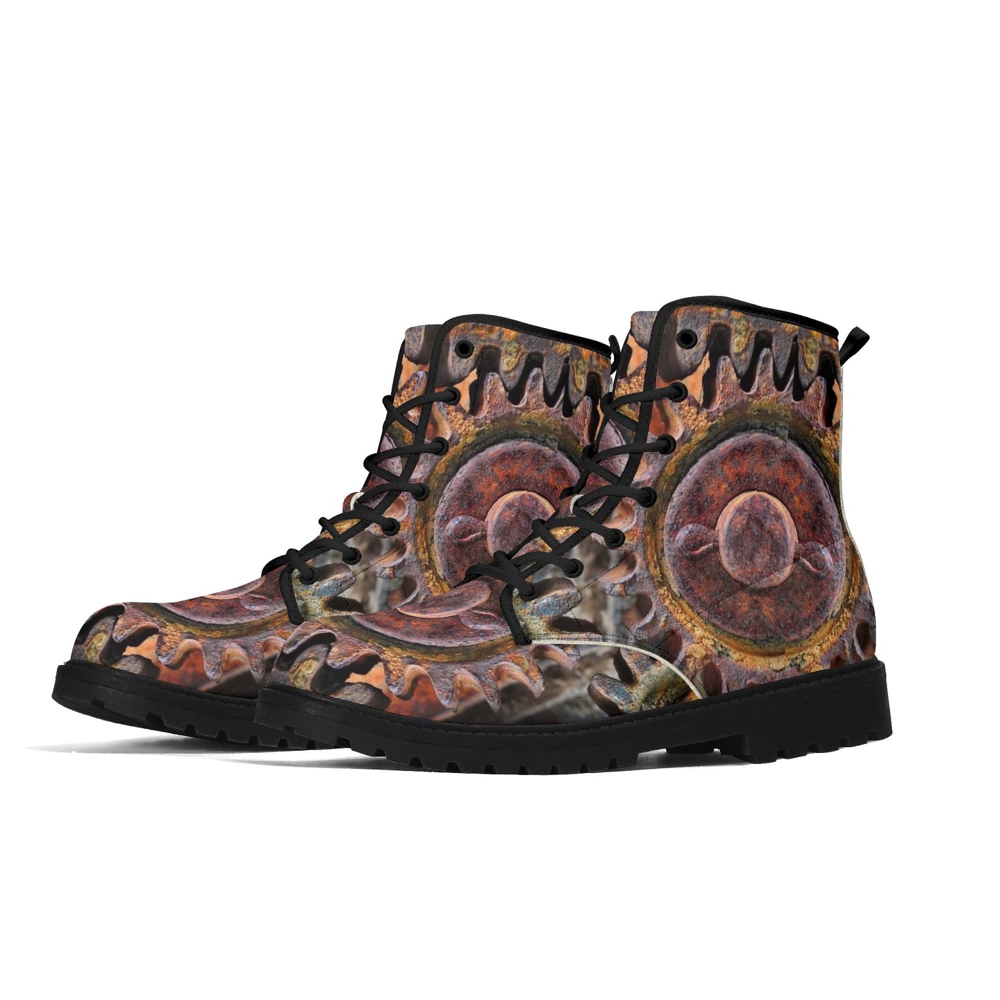 Grinding Gears Womens Upgraded Black Outsole Leather Boots