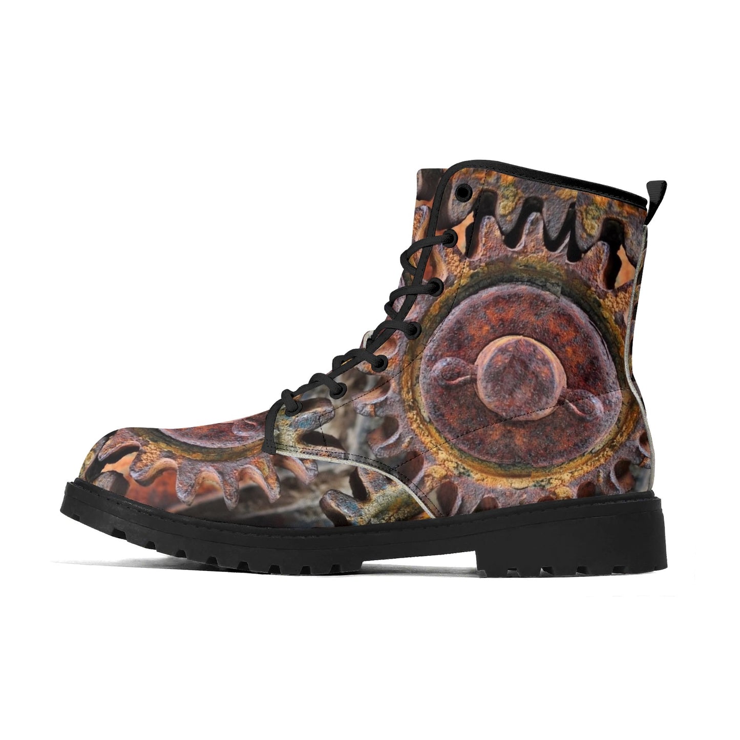 Grinding Gears Womens Upgraded Black Outsole Leather Boots