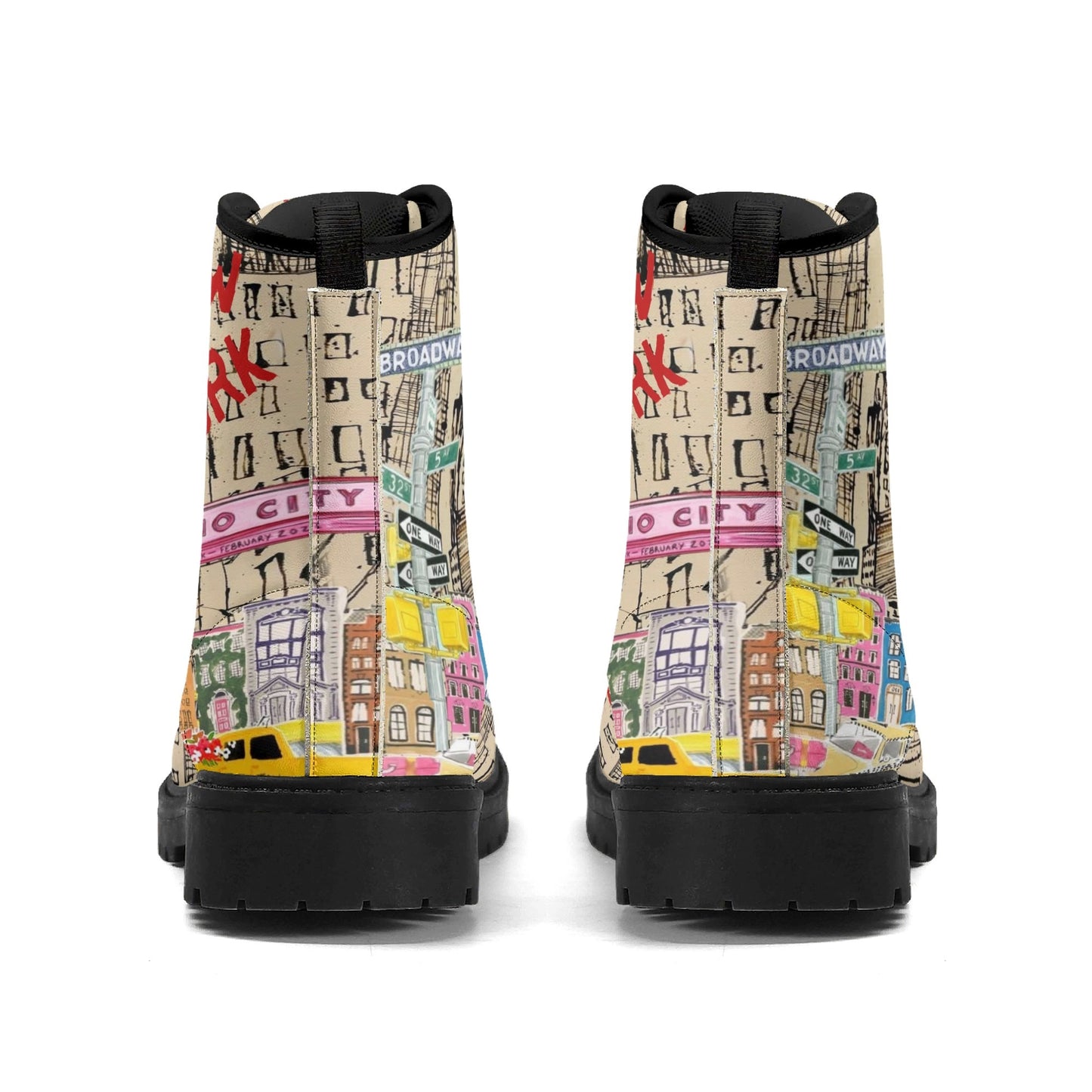 Color Me NYC Womens Upgraded Black Outsole Leather Boots