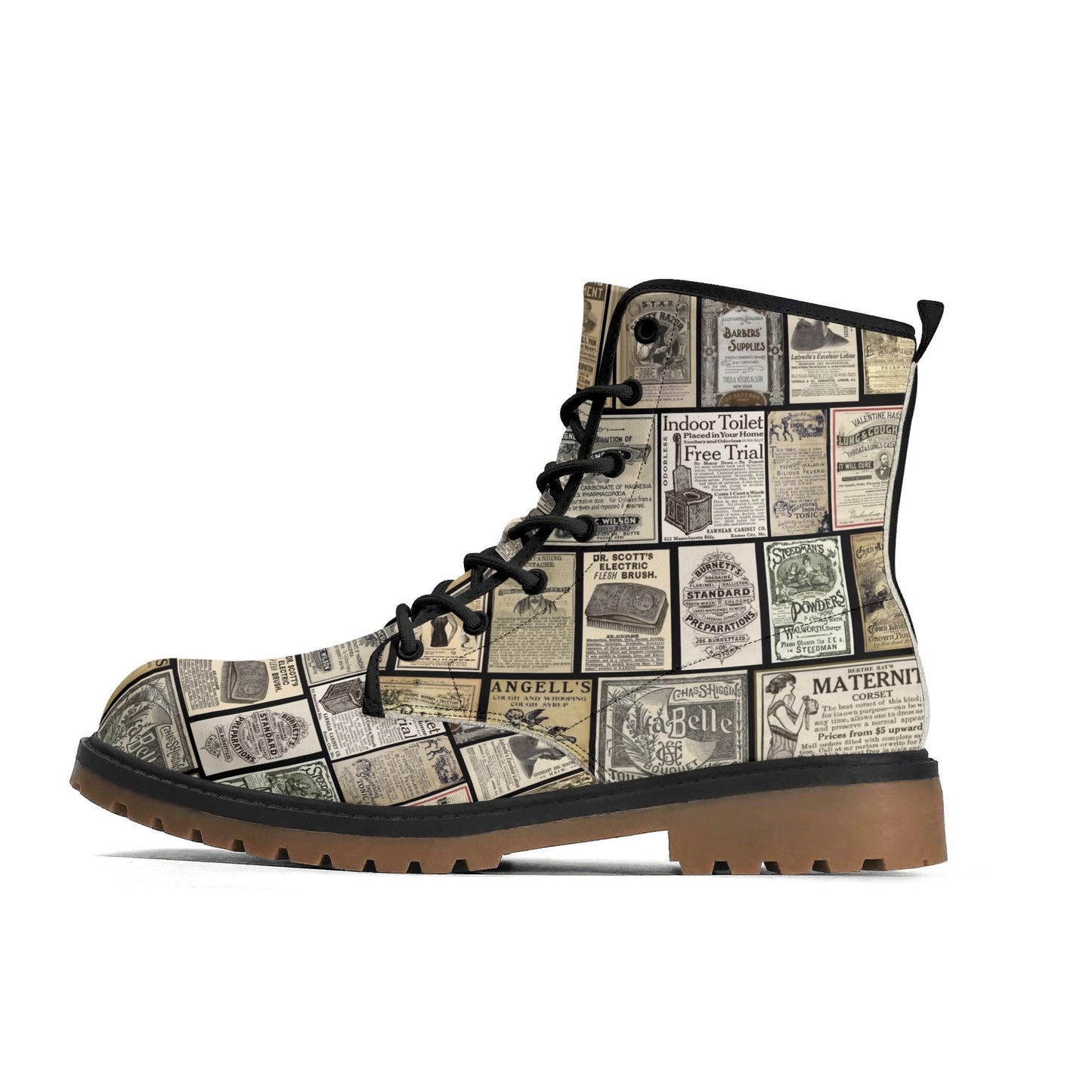 Old Time Remedies Womens Upgraded Brown Outsole Leather Boots