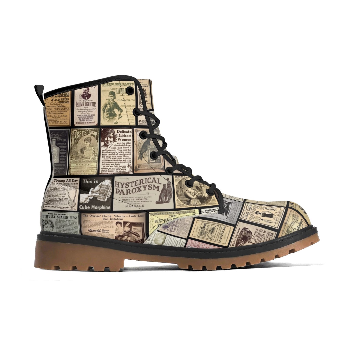 Old Time Remedies Womens Upgraded Brown Outsole Leather Boots