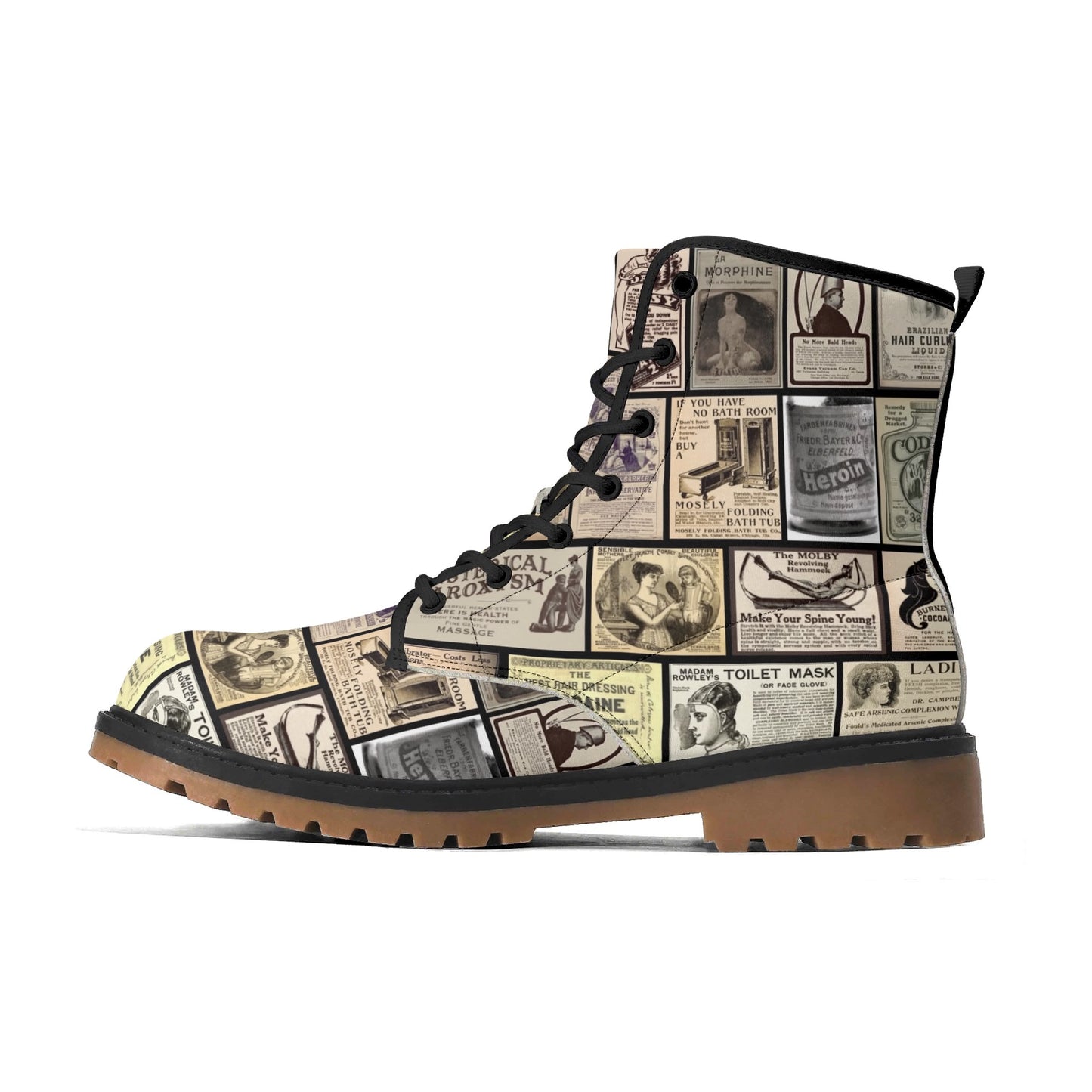 Old Time Remedies Womens Upgraded Brown Outsole Leather Boots