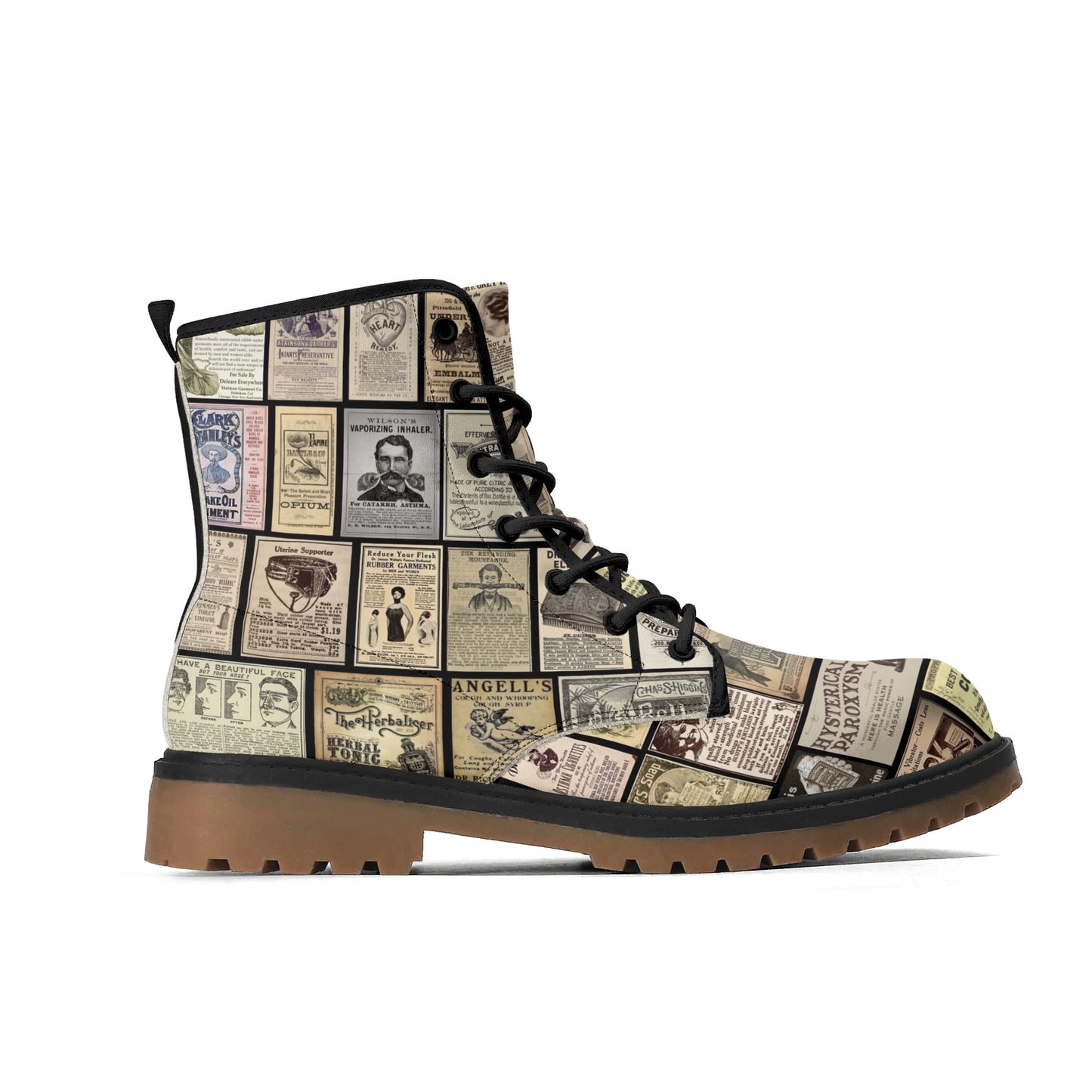 Old Time Remedies Womens Upgraded Brown Outsole Leather Boots