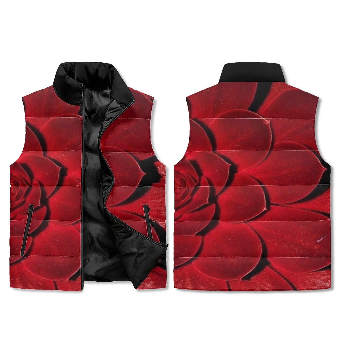 Plush Pedal Unisex Lightweight Stand Collar Zip Up Puffer Vest