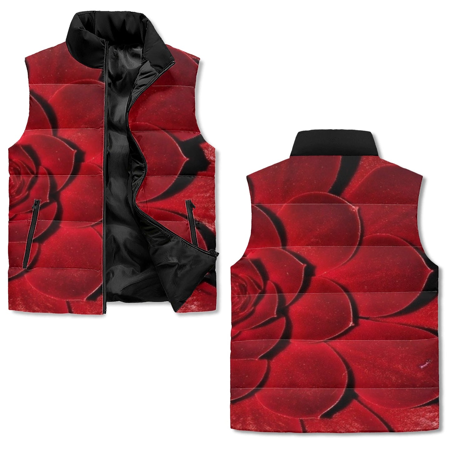 Plush Pedal Unisex Lightweight Stand Collar Zip Up Puffer Vest