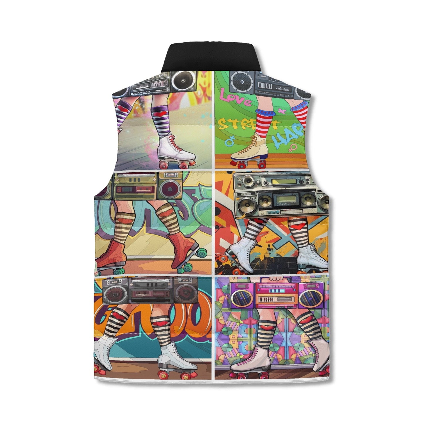 Bump & Roll Unisex Lightweight Stand Collar Zip Up Puffer Vest