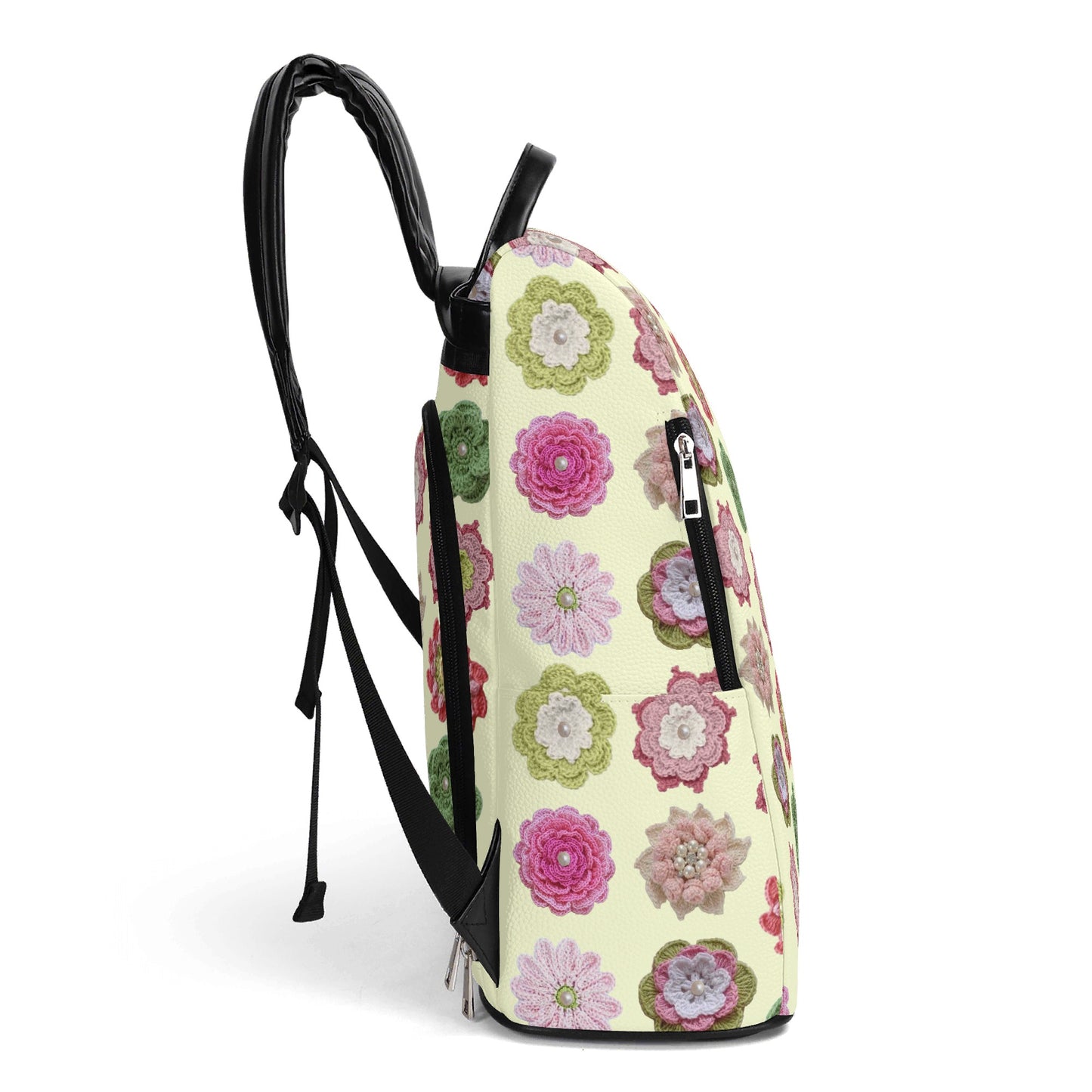 Crochet Bouquet Travel Daypack Anti-theft Backpack