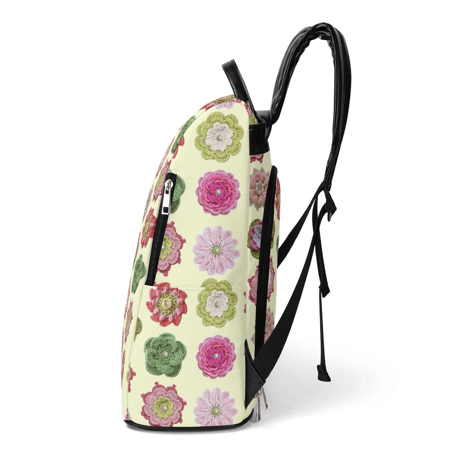 Crochet Bouquet Travel Daypack Anti-theft Backpack