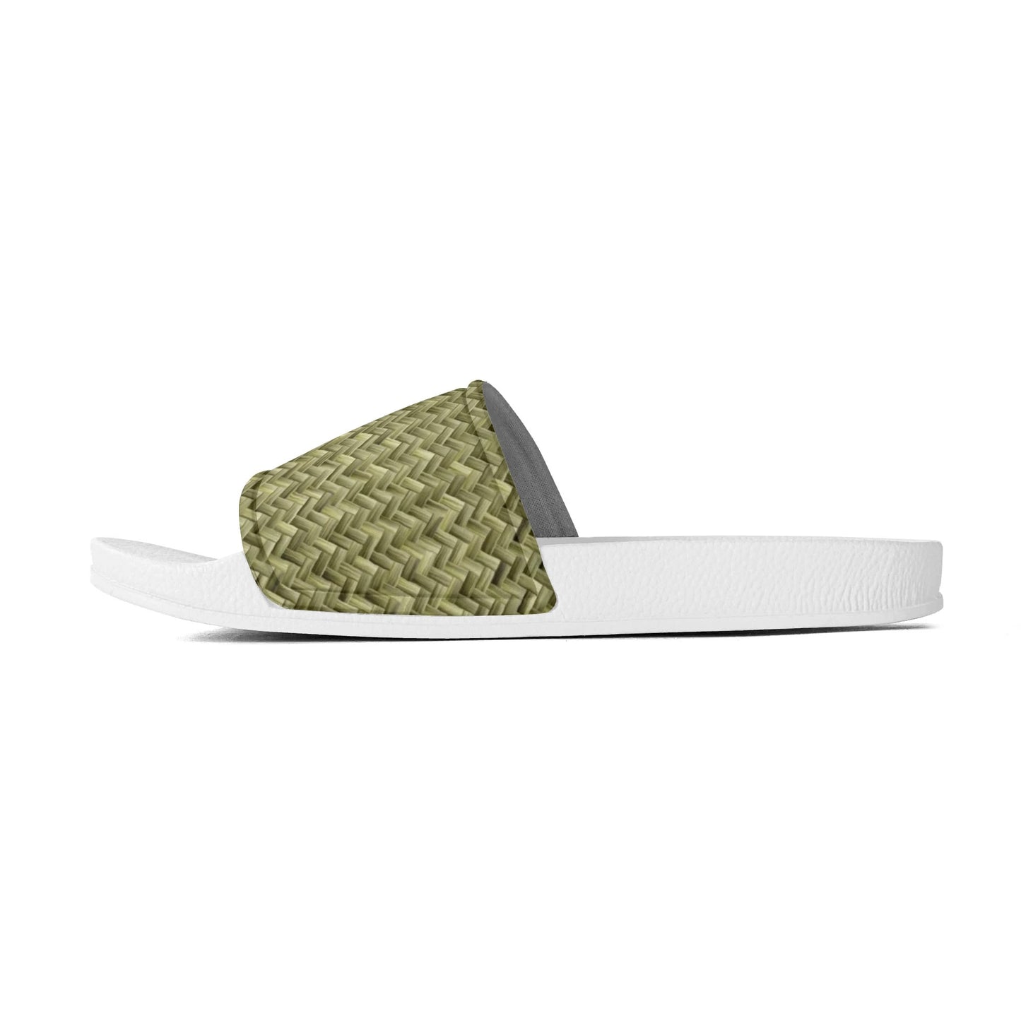Banana Leaf Weave Womens PVC Black and White House Slides Sandals Bathroom Slippers