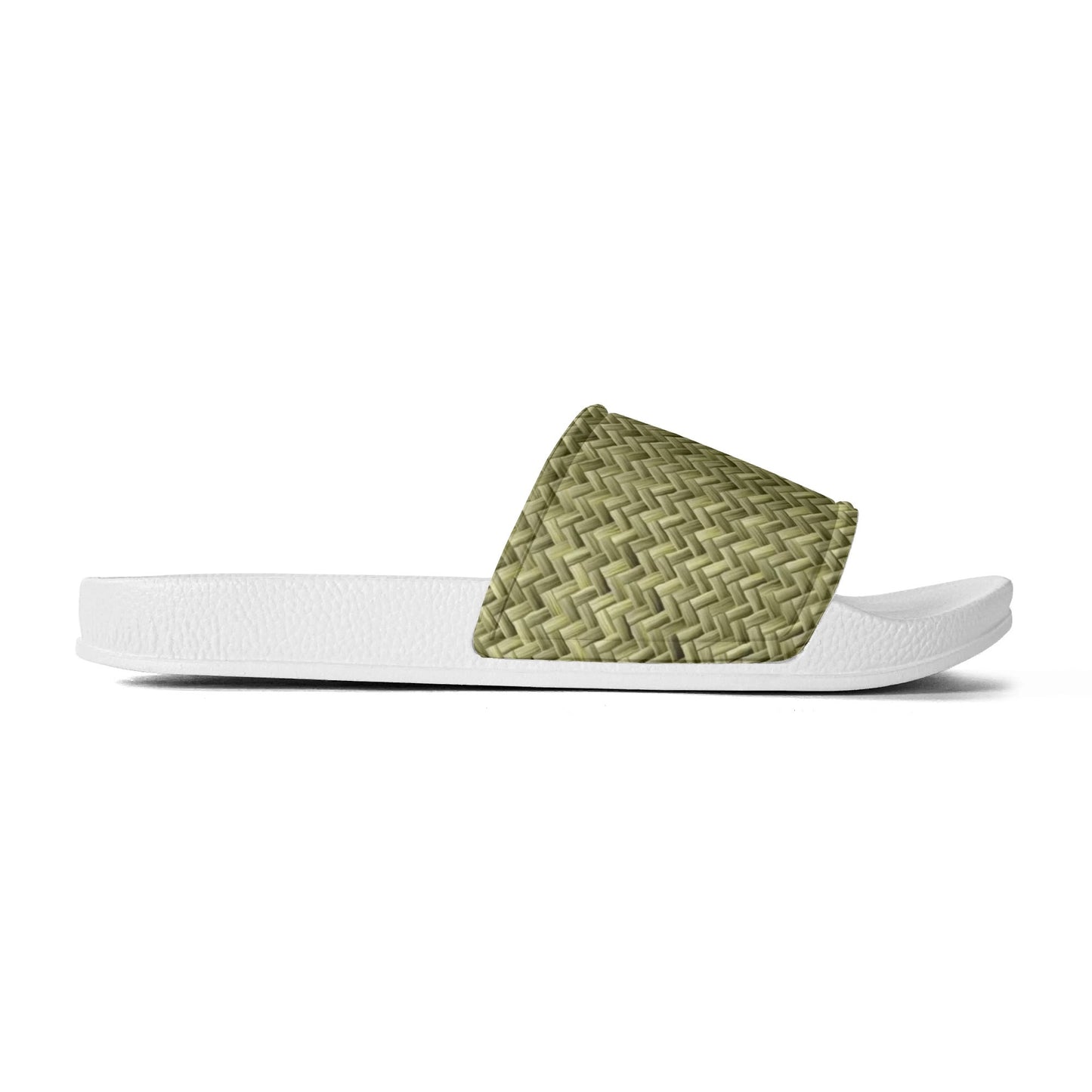 Banana Leaf Weave Womens PVC Black and White House Slides Sandals Bathroom Slippers