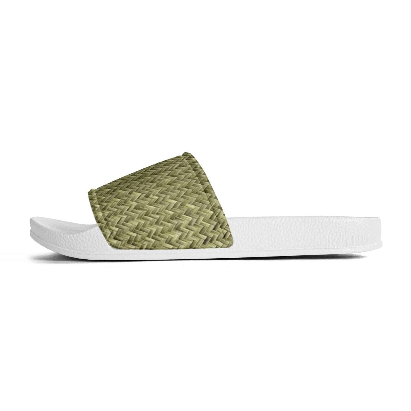 Banana Leaf Weave Womens PVC Black and White House Slides Sandals Bathroom Slippers