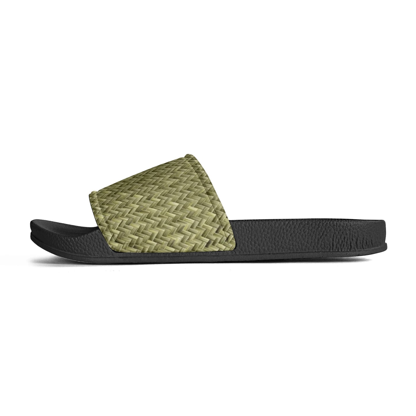 Banana Leaf Weave Womens PVC Black and White House Slides Sandals Bathroom Slippers