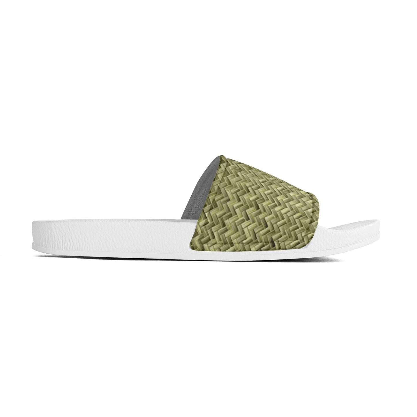 Banana Leaf Weave Womens PVC Black and White House Slides Sandals Bathroom Slippers