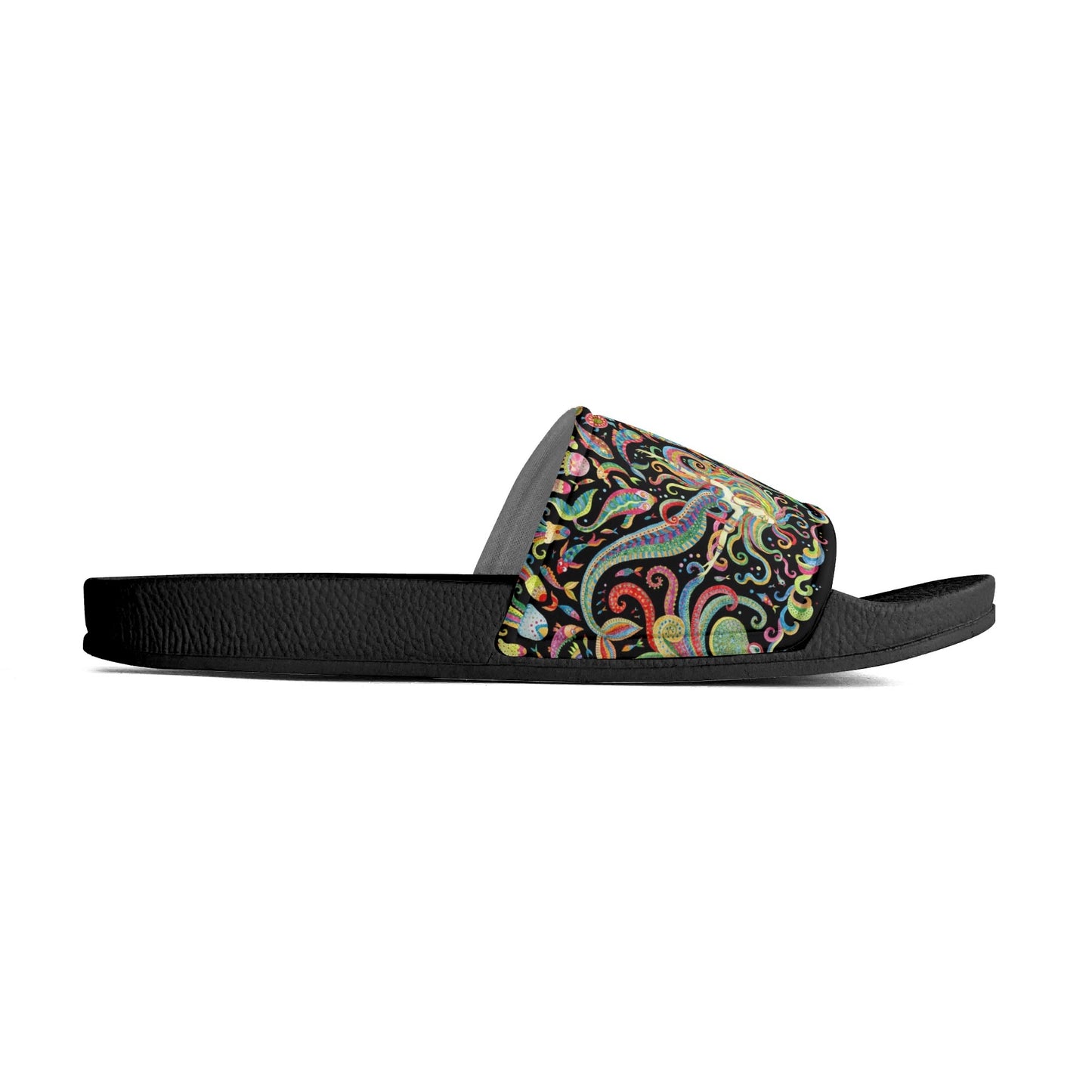 Under the Sea (Rainbow) Womens Colorful PVC Outsoles for House Slides Sandals Bathroom Slippers