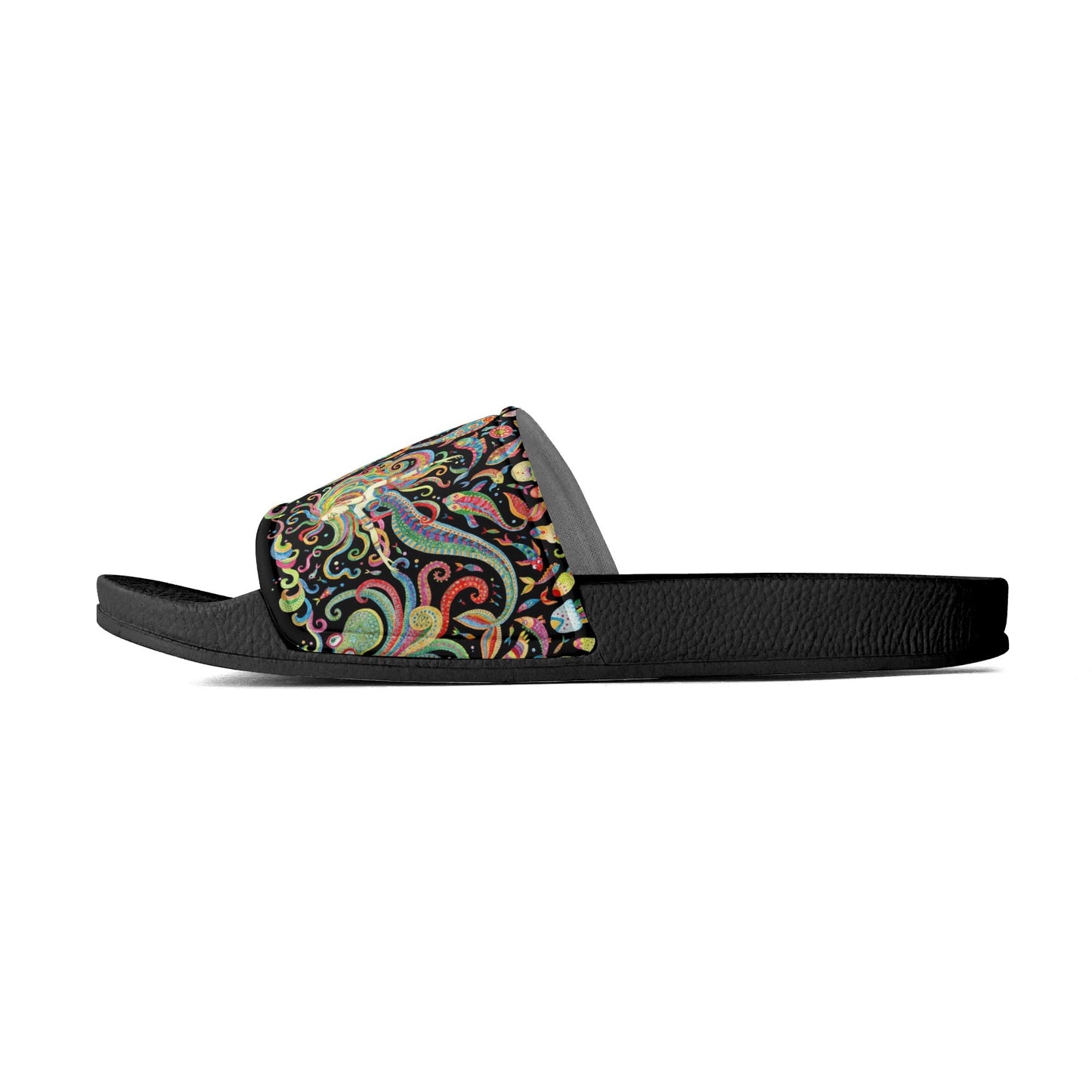 Under the Sea (Rainbow) Womens Colorful PVC Outsoles for House Slides Sandals Bathroom Slippers