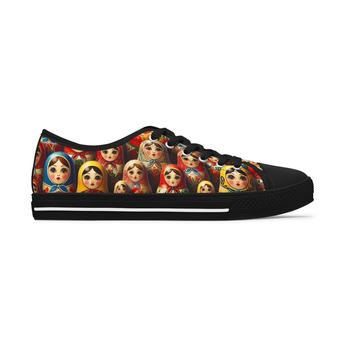 Russian Dolls Colorful Matryoshka Women's Low Top Sneakers - Fun & Unique Footwear