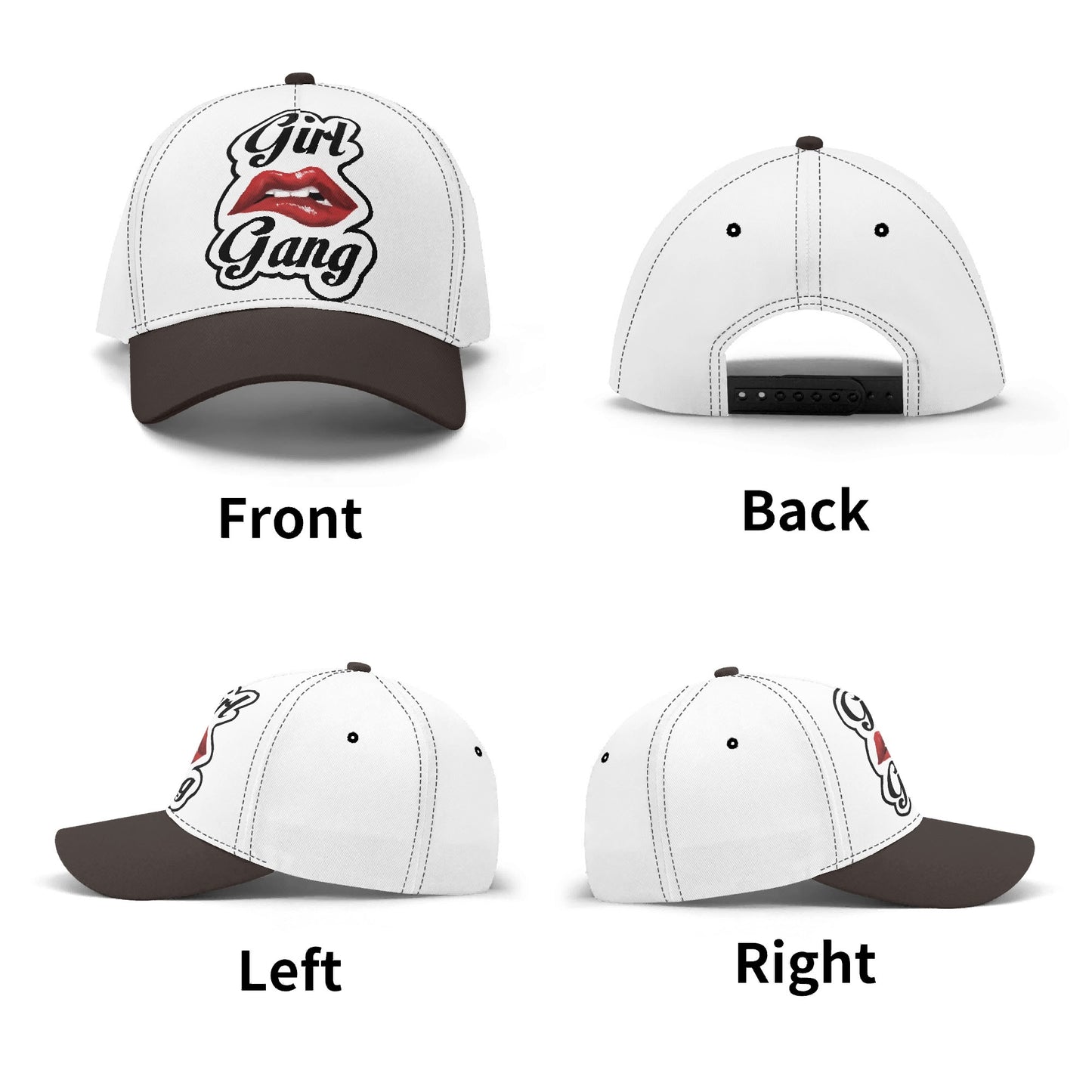 “Girl Gang” (black & white) Baseball Cap