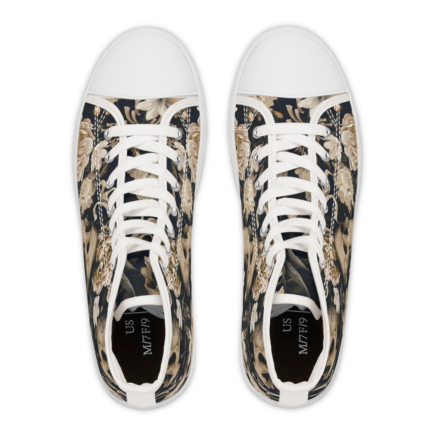 Skull & Roses Women's High Top Sneakers