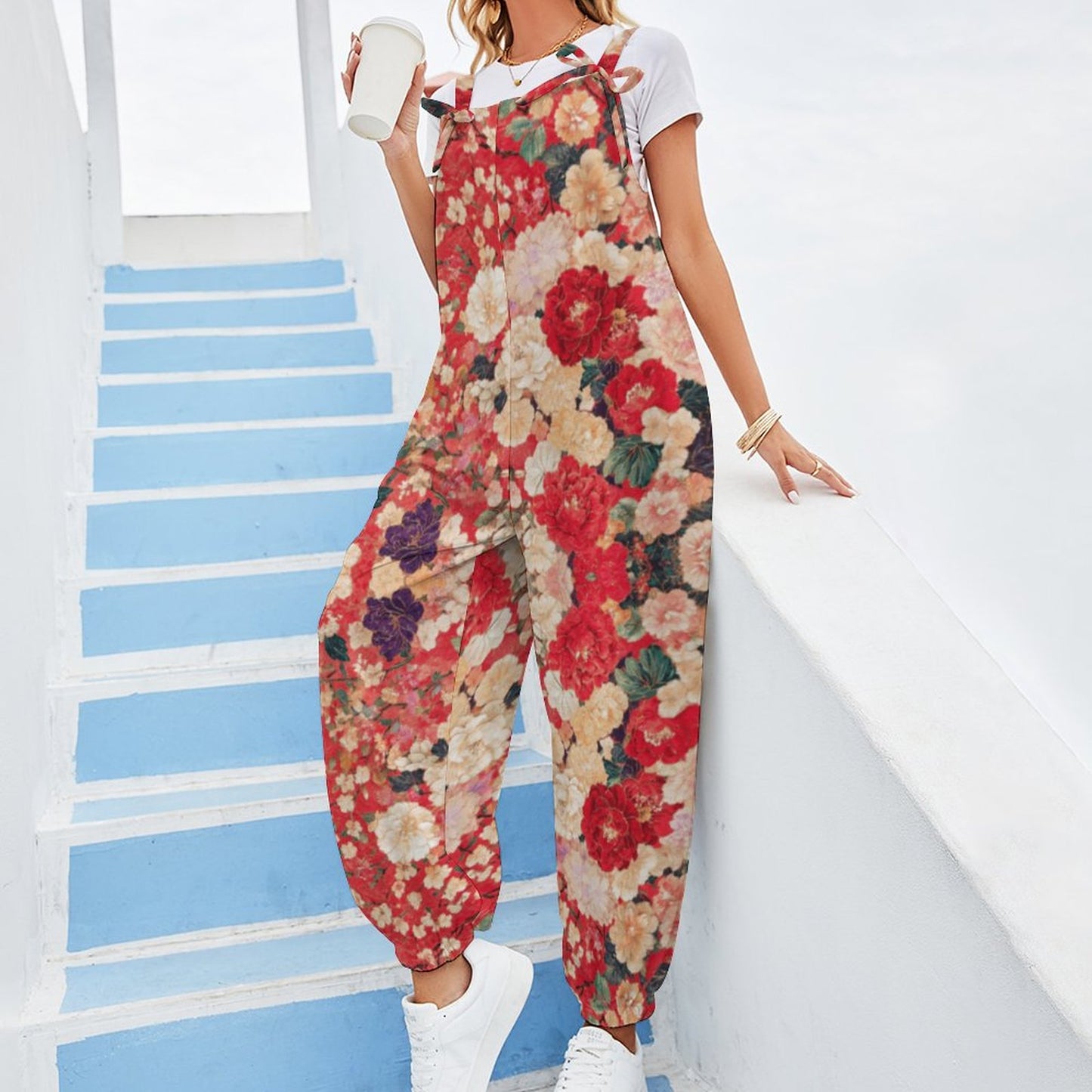 East In Bloom Spaghetti Strap Jumpsuit