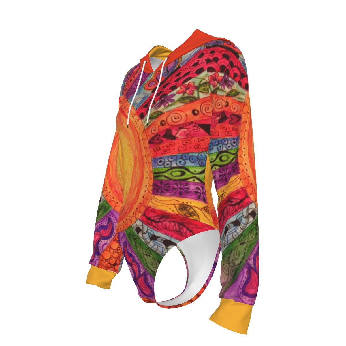 Bright & Shinning Soul Women's Raglan Sleeve Hooded Bodysuit