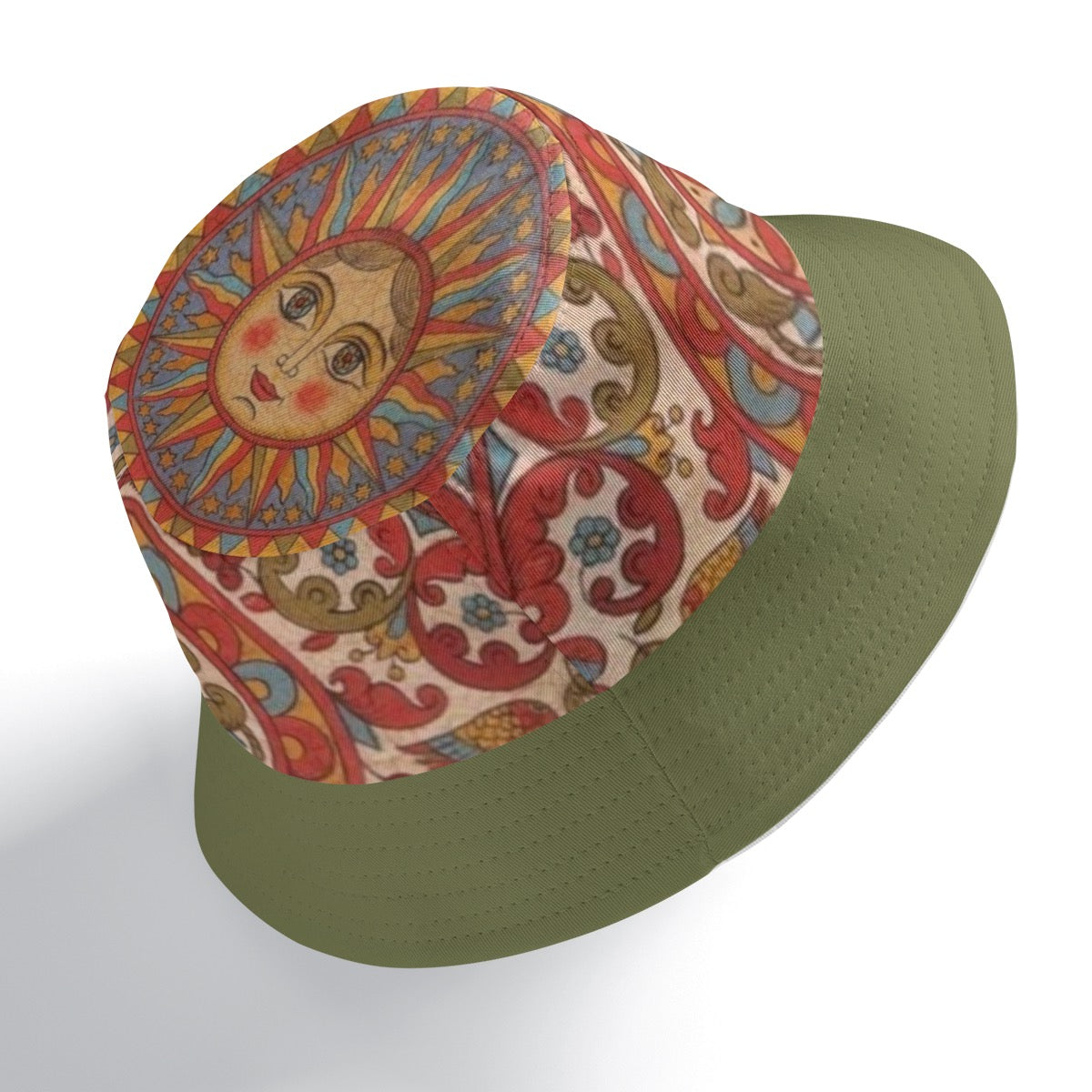 Feminine Warmth (Russian Folk Art) Double-Side Print Bucket Hat