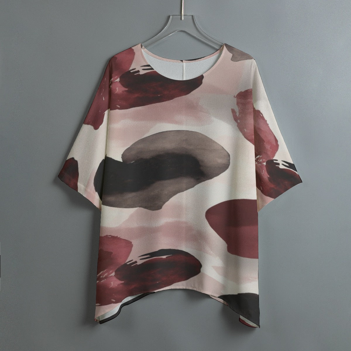 Watercolor Hearts Women's Bat Sleeve Shirt