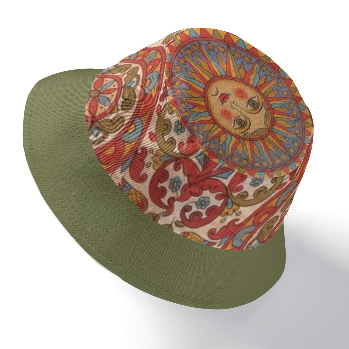 Feminine Warmth (Russian Folk Art) Double-Side Print Bucket Hat