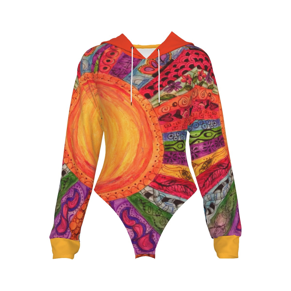 Bright & Shinning Soul Women's Raglan Sleeve Hooded Bodysuit