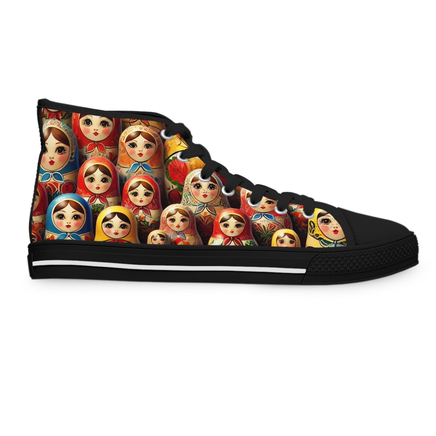 Russian Doll Colorful Matryoshka High Top Sneakers for Women