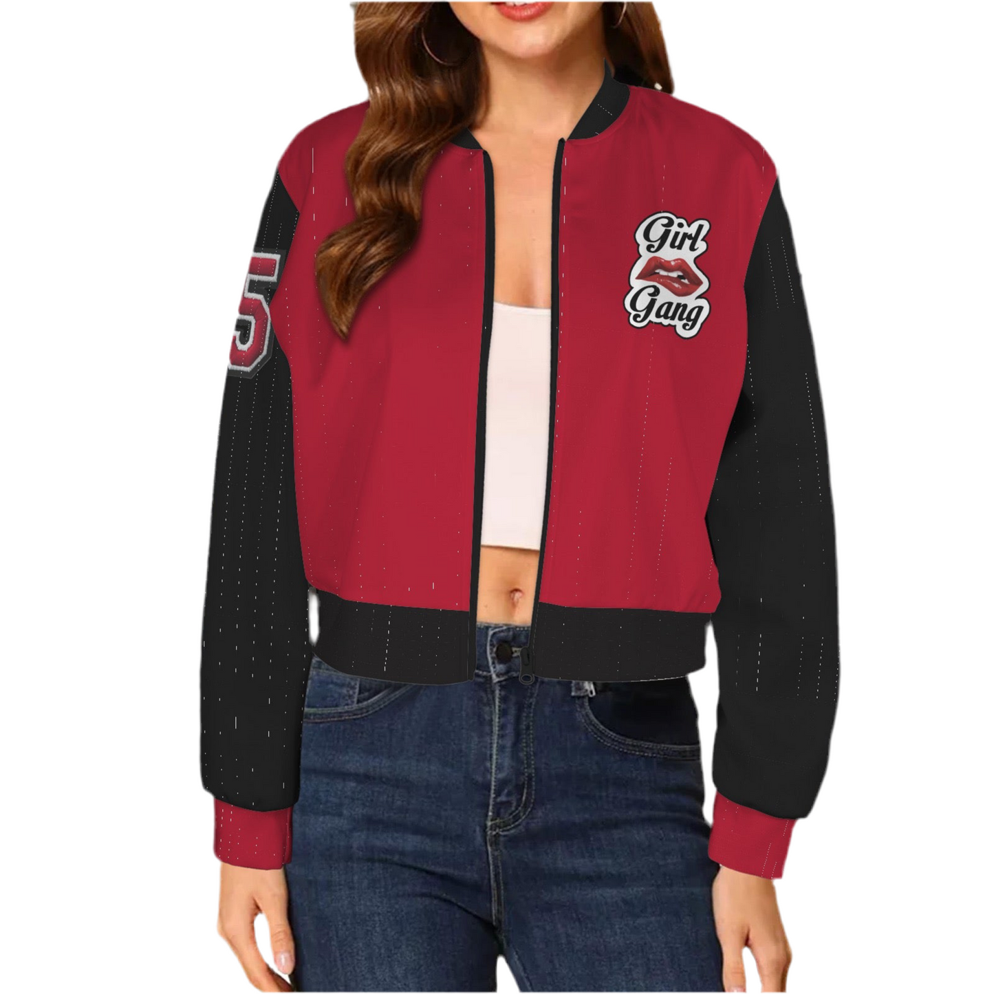 “Girl Gang” (red & black) Bomber Jacket