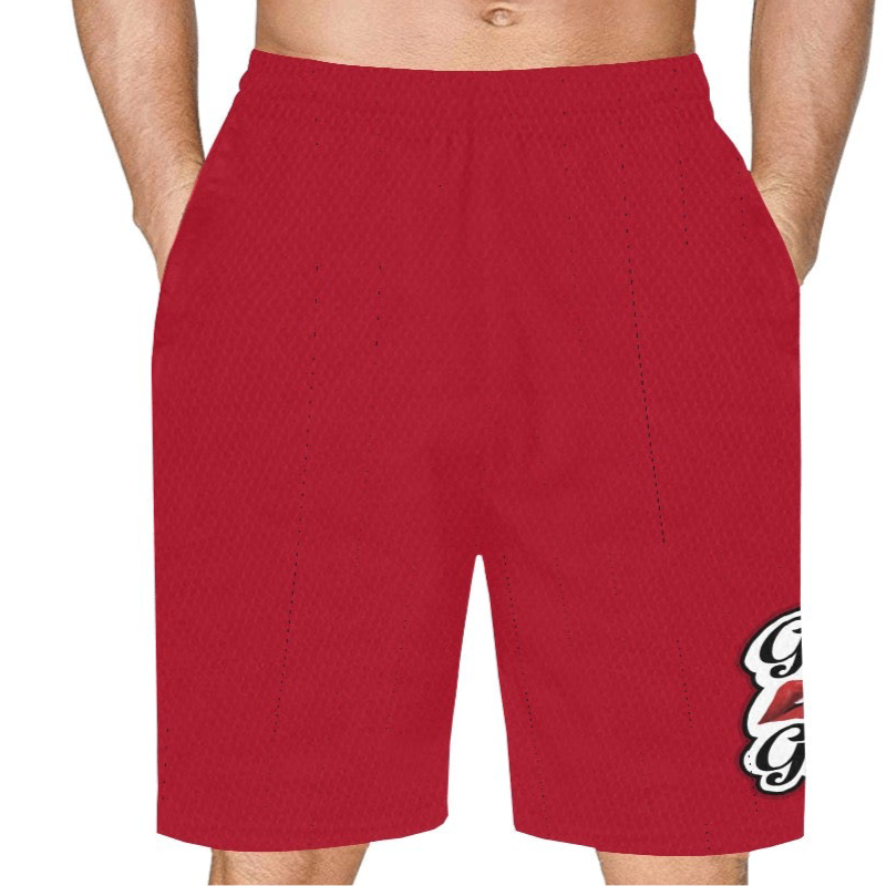 “Girl Gang” (red) Basketball Shorts With Pockets