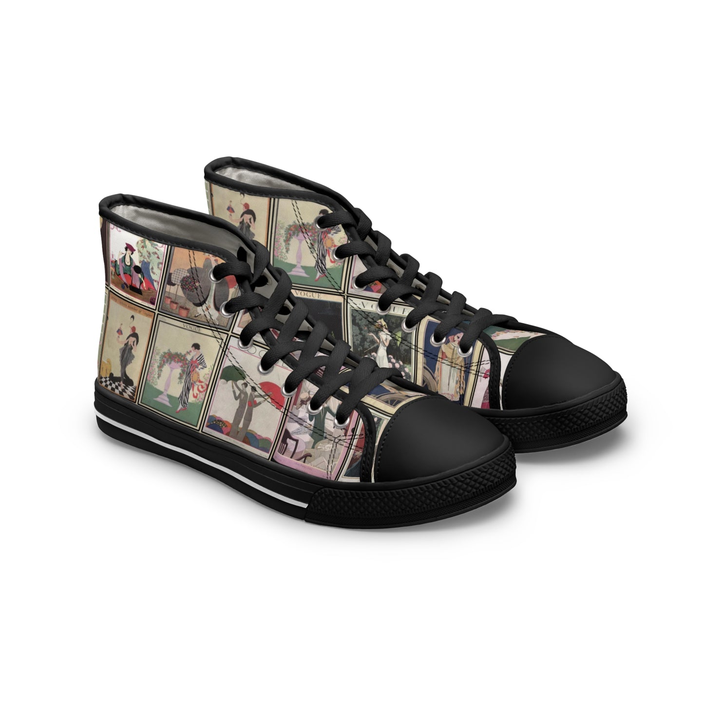 Vintage VOGUE Covers (1911-1924) Women's High Top Sneakers