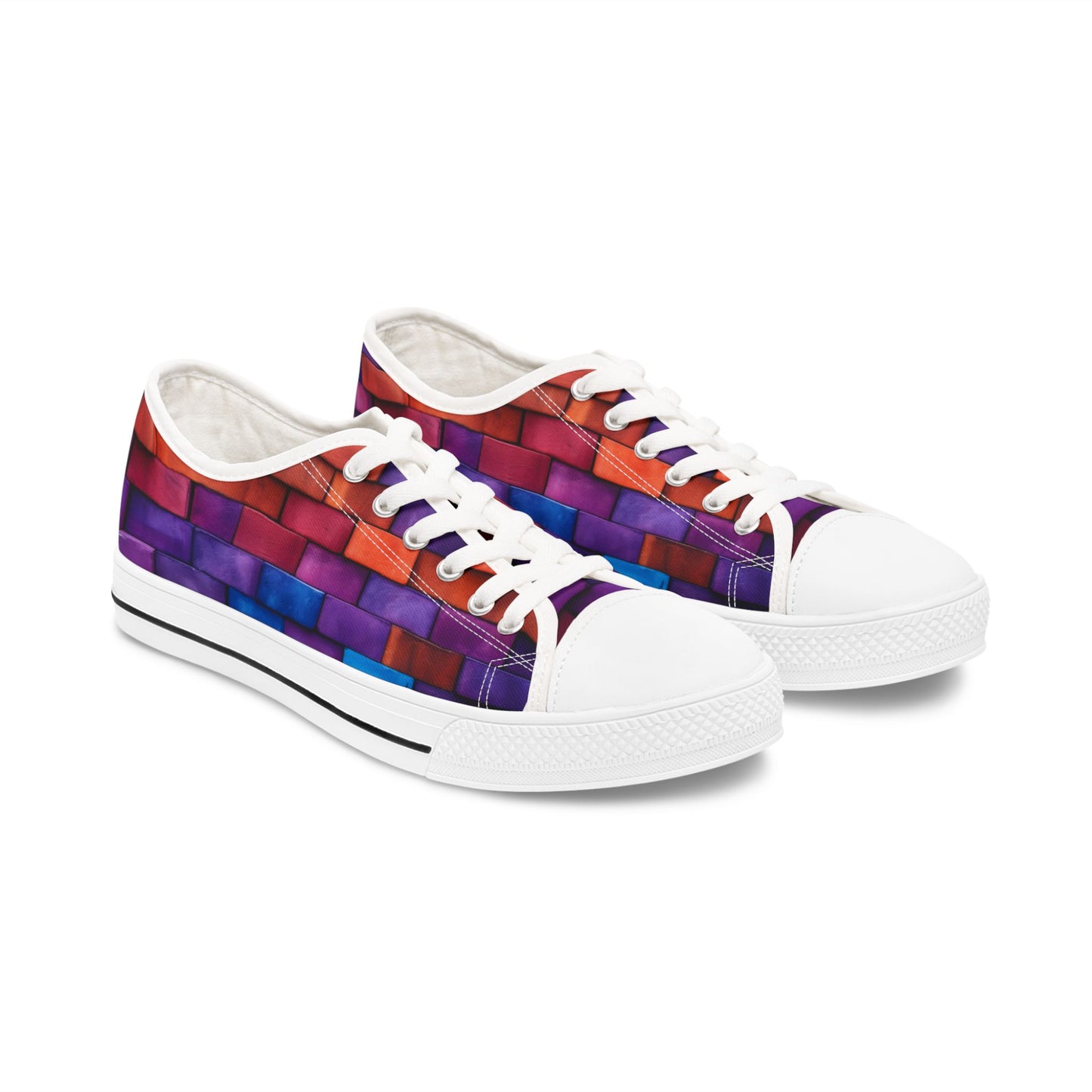 Brick Whimsy Women's Low Top Sneakers